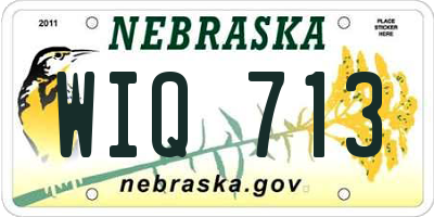NE license plate WIQ713