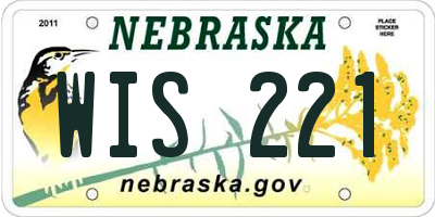 NE license plate WIS221