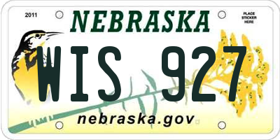 NE license plate WIS927