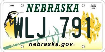 NE license plate WLJ791