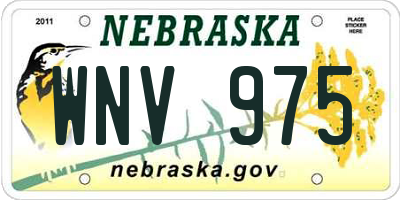 NE license plate WNV975