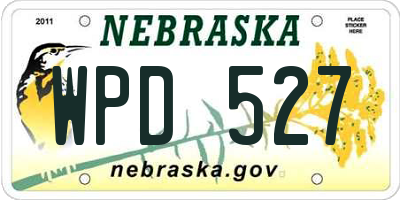 NE license plate WPD527