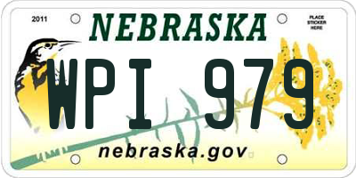 NE license plate WPI979