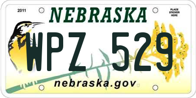 NE license plate WPZ529