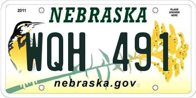 NE license plate WQH491