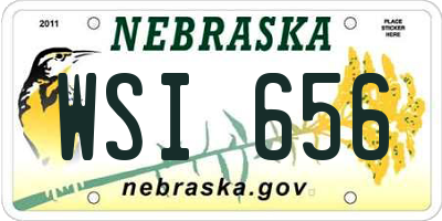 NE license plate WSI656