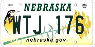 NE license plate WTJ176