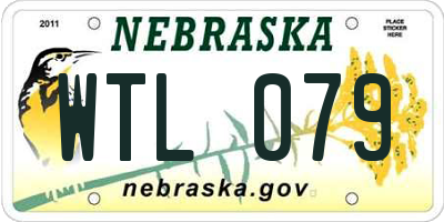 NE license plate WTL079