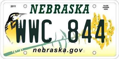 NE license plate WWC844