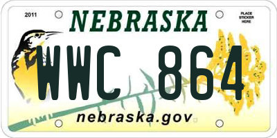 NE license plate WWC864