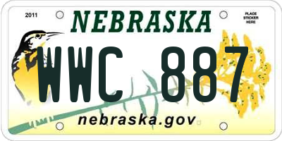 NE license plate WWC887