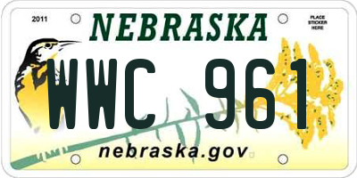 NE license plate WWC961