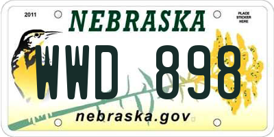 NE license plate WWD898