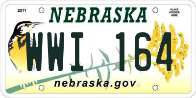 NE license plate WWI164
