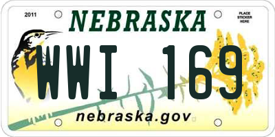 NE license plate WWI169