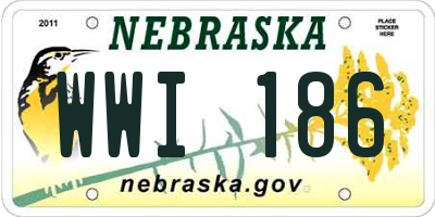 NE license plate WWI186