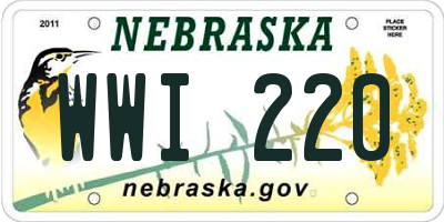 NE license plate WWI220