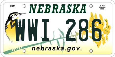 NE license plate WWI286