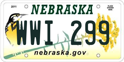 NE license plate WWI299