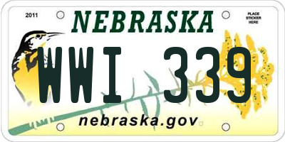 NE license plate WWI339