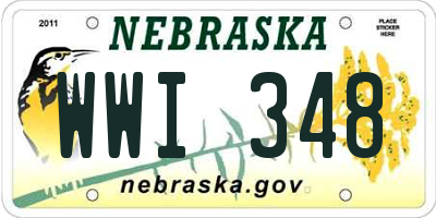 NE license plate WWI348