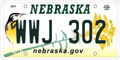NE license plate WWJ302