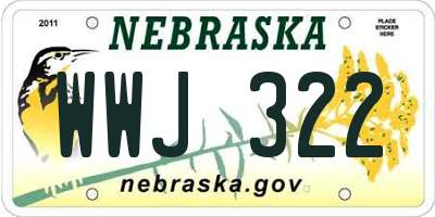 NE license plate WWJ322