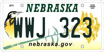 NE license plate WWJ323