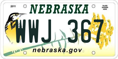NE license plate WWJ367