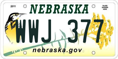 NE license plate WWJ377