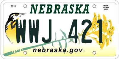 NE license plate WWJ421