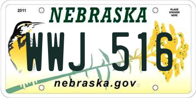 NE license plate WWJ516
