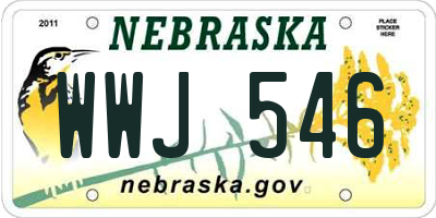 NE license plate WWJ546
