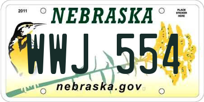 NE license plate WWJ554
