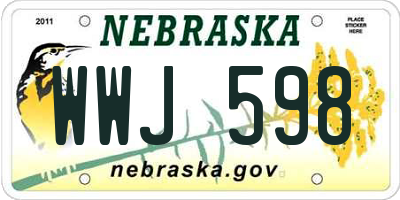 NE license plate WWJ598