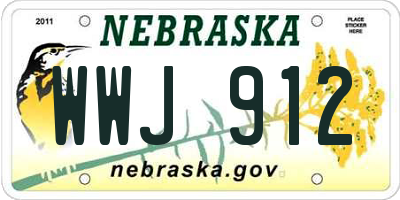 NE license plate WWJ912