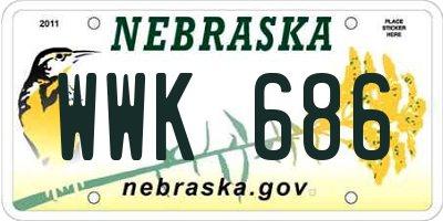 NE license plate WWK686