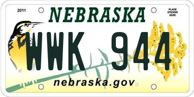 NE license plate WWK944