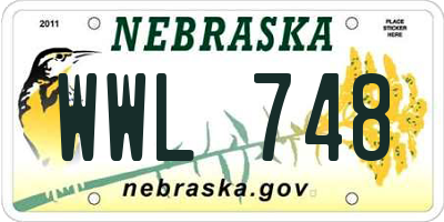NE license plate WWL748