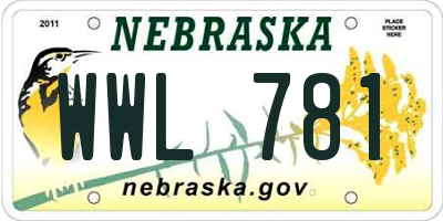 NE license plate WWL781