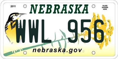 NE license plate WWL956