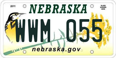 NE license plate WWM055