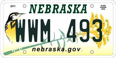 NE license plate WWM493