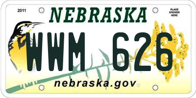 NE license plate WWM626
