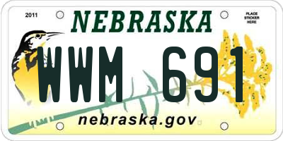 NE license plate WWM691