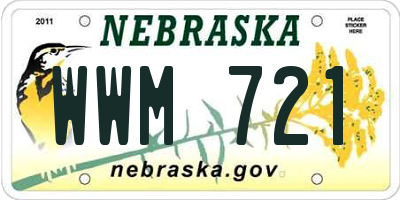 NE license plate WWM721