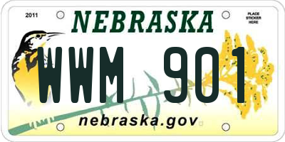 NE license plate WWM901