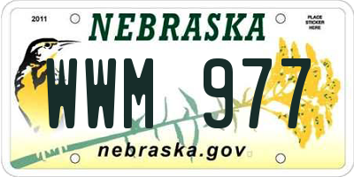 NE license plate WWM977