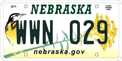 NE license plate WWN029