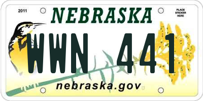 NE license plate WWN441
